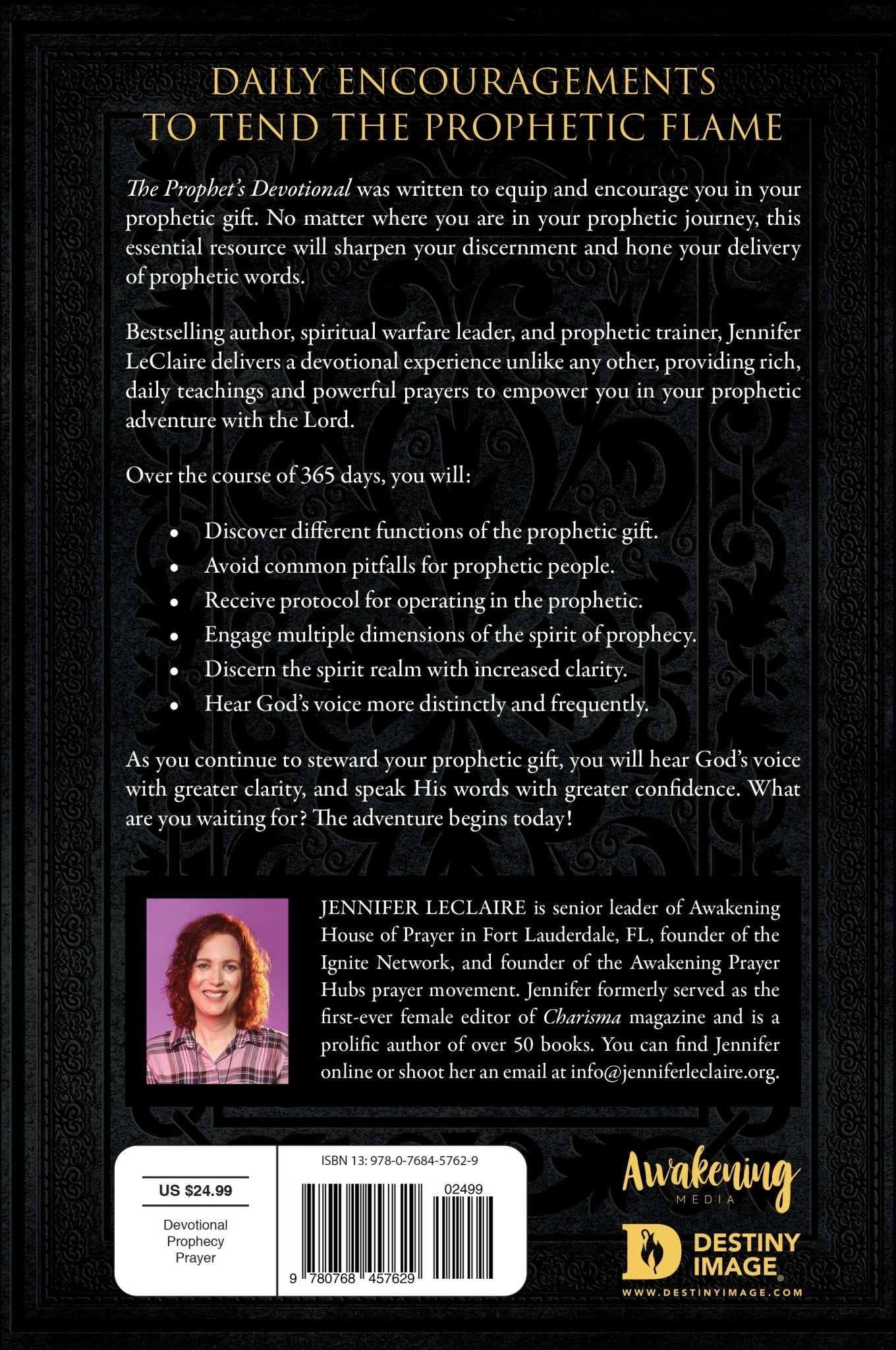 The Prophet's Devotional: 365 Daily Invitations to Hear, Discern, and Activate the Prophetic Hardcover – December 21, 2021 - Faith & Flame - Books and Gifts - Destiny Image - 9780768457629