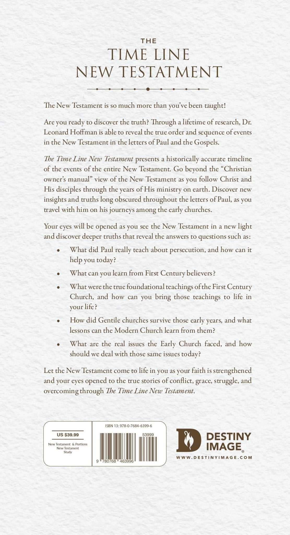 The Time Line New Testament Bible (2023) (Leather Look with Gold Foil Imprint and Gold Foil Pages) (Words of Christ in Red) (Full Color Interior and Maps) (Imitation Leather – January 17, 2023) - Faith & Flame - Books and Gifts - Destiny Image - 9780768463996