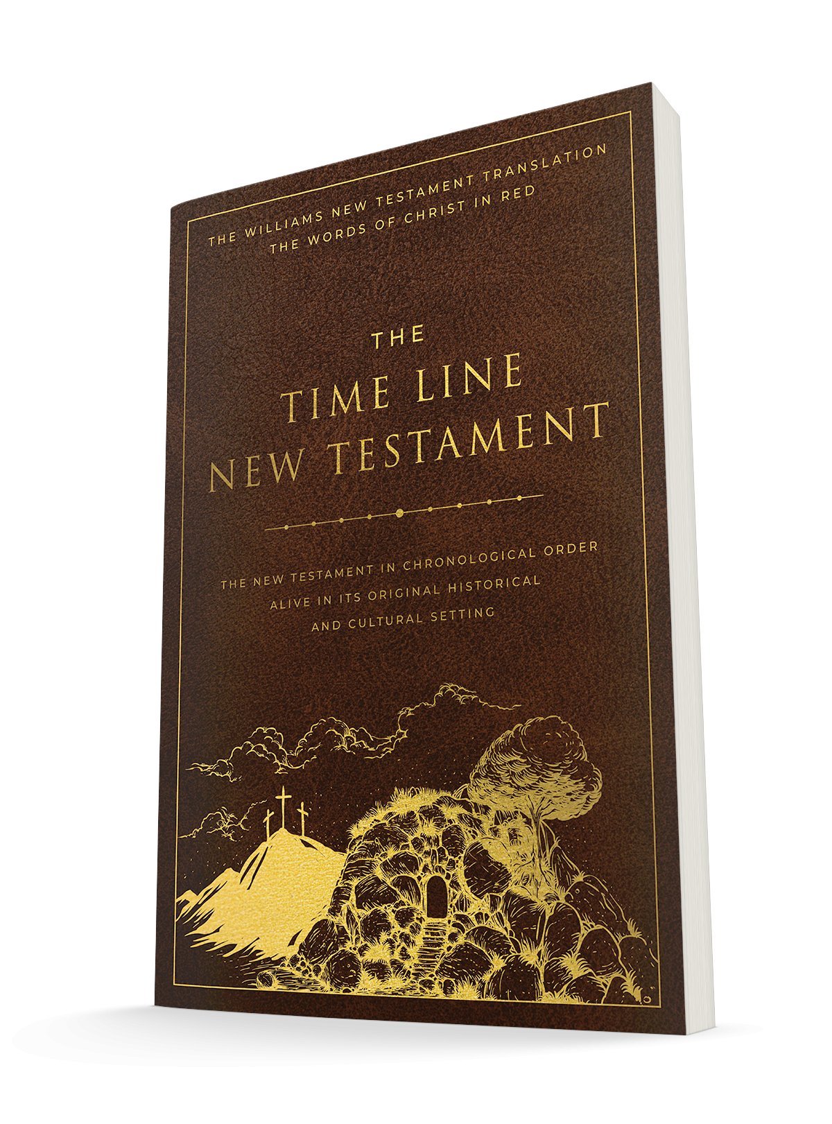 The Time Line New Testament Bible (2023) (Leather Look with Gold Foil Imprint and Gold Foil Pages) (Words of Christ in Red) (Full Color Interior and Maps) (Imitation Leather – January 17, 2023) - Faith & Flame - Books and Gifts - Destiny Image - 9780768463996