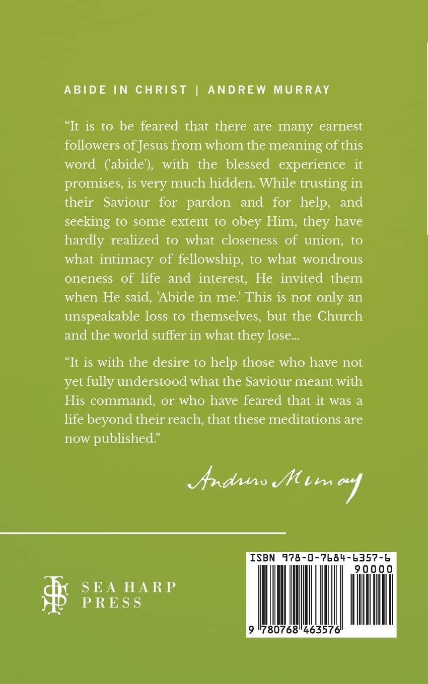 Abide in Christ - Faith & Flame - Books and Gifts - Sea Harp Press - 9780768463576