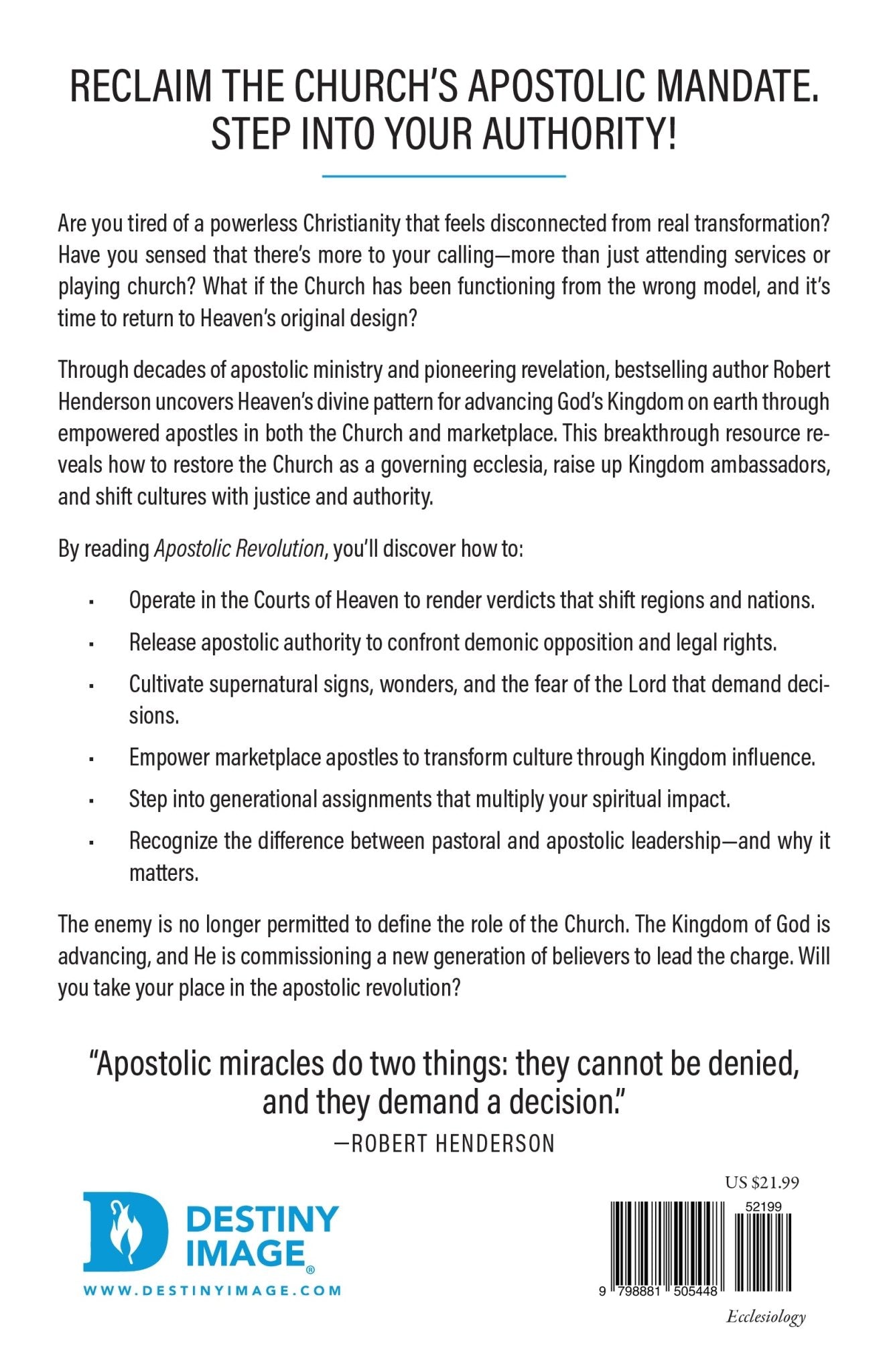 Apostolic Revolution: Understanding the Call, Clarifying the Controversies, and Restoring Apostolic Function to the Church – December 2, 2025 - Faith & Flame - Books and Gifts - Destiny Image - 9798881505431