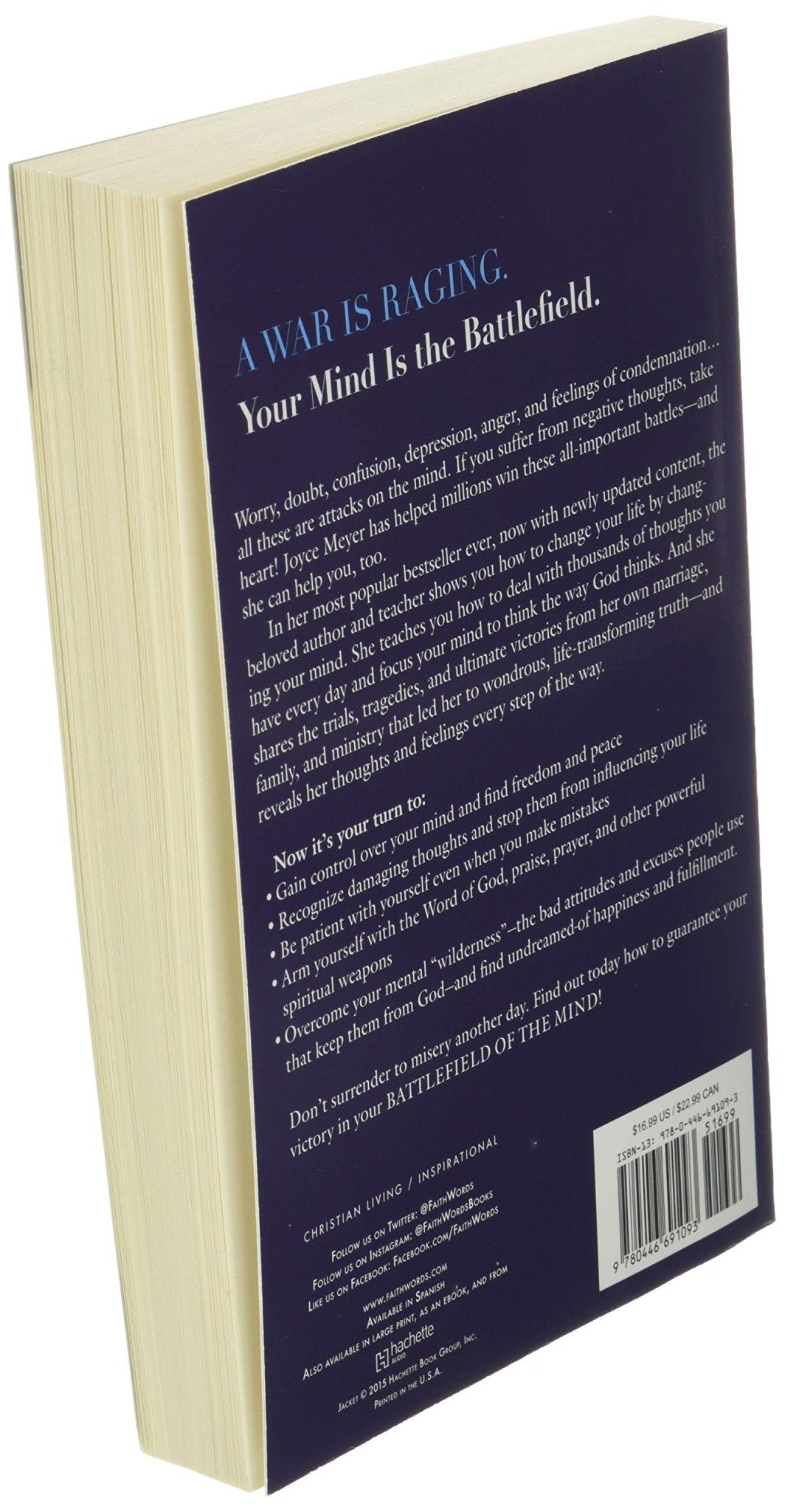 Battlefield of the Mind: Winning the Battle in Your Mind (Paperback) – October 1, 2002 - Faith & Flame - Books and Gifts - Warner Faith - 9780446691093