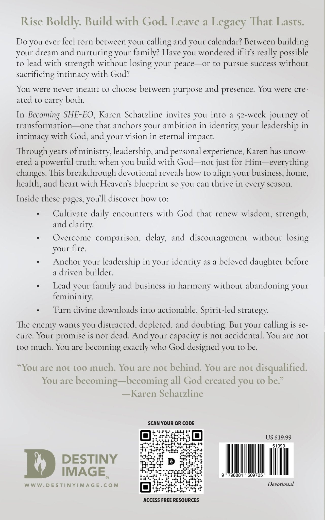 Becoming She - EO: A Yearlong Devotional Life Guide for Women Chasing Dreams, Nurturing Family, and Leaving a Legacy of Impact – May 5, 2026 - Faith & Flame - Books and Gifts - Destiny Image - 9798881509705