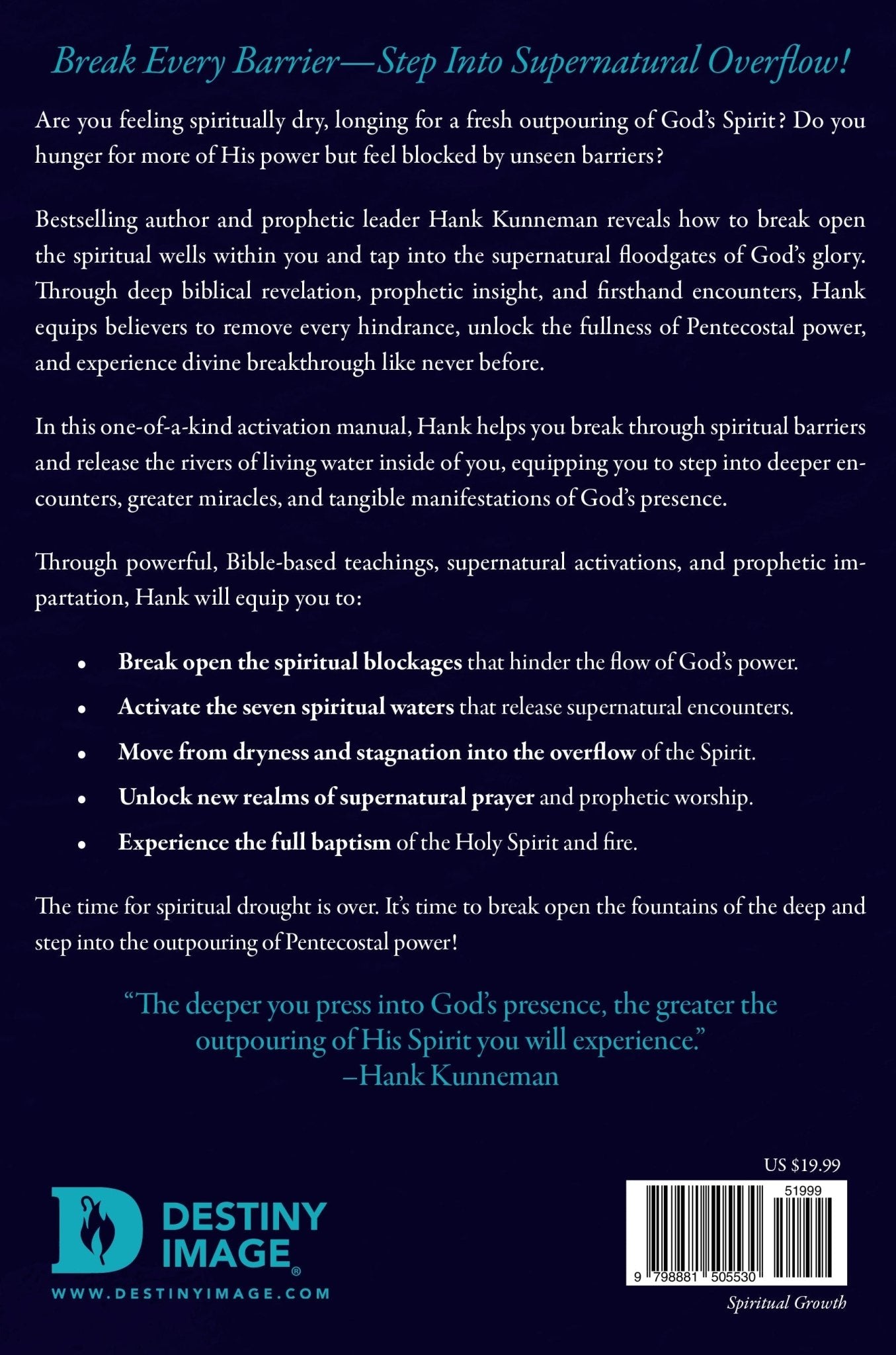 Breaking Open the Fountain of Your Deep: Discovering the Prophetic Pattern of the Spirit - Filled Life Paperback – September 2, 2025 - Faith & Flame - Books and Gifts - Destiny Image - 9798881505530