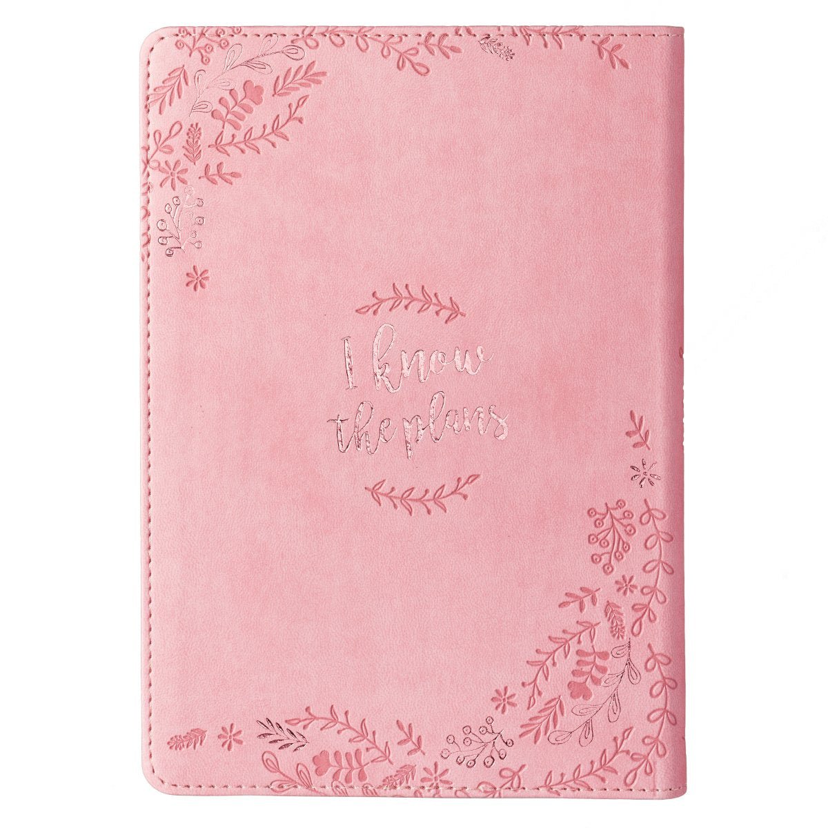 Christian Art Gifts Pink Faux Leather Journal, I Know The Plans Jeremiah 29:11 Bible Verse, Slim Line Flexcover Inspirational Notebook w/Ribbon Marker, 240 Lined Pages, 6 x 8.5 x .8 Inches (Imitation Leather) – October 2, 2017 - Faith & Flame - Books and Gifts - CHRISTIAN ART GIFTS - 9781432124908