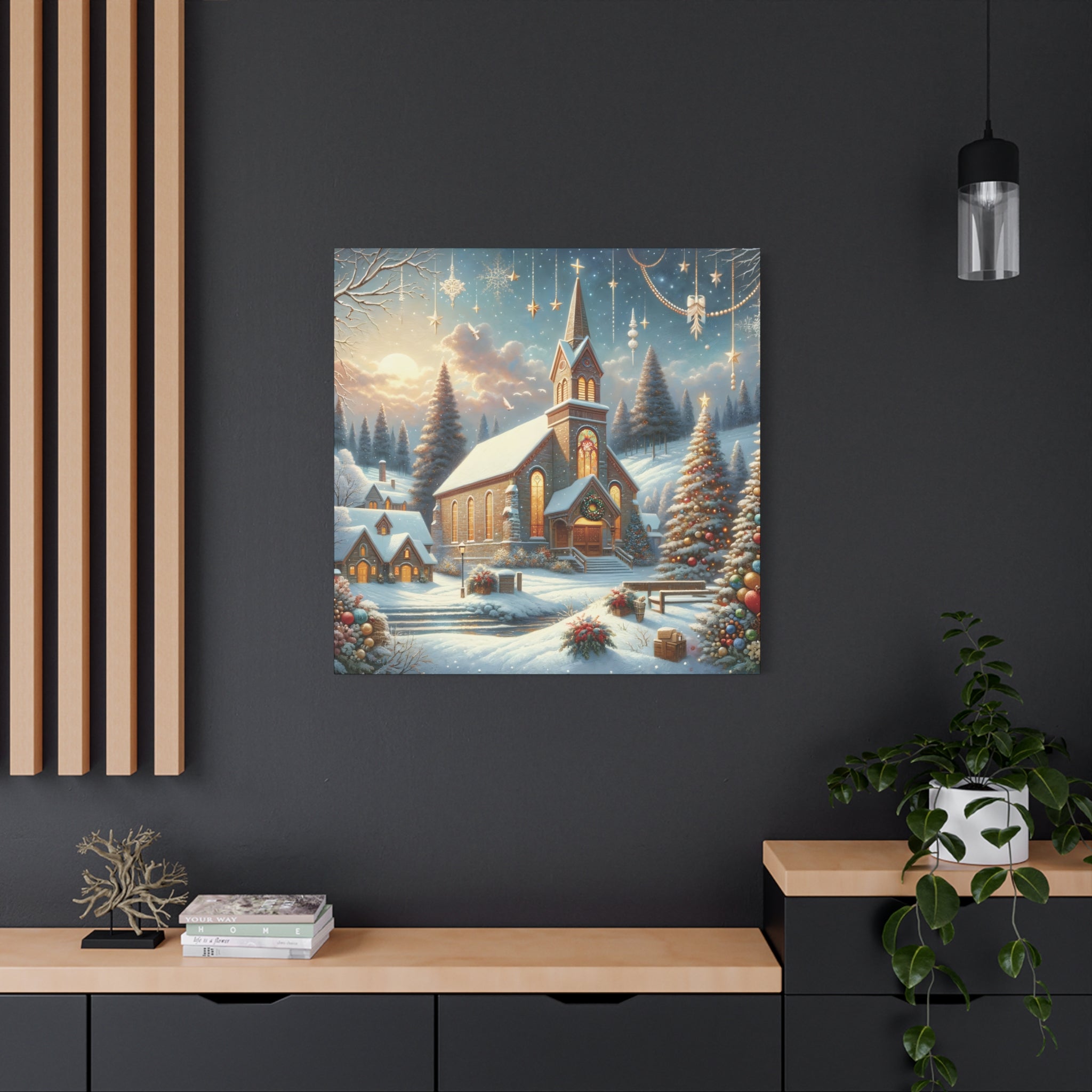 Christmas Celebration Matte Canvas - Faith & Flame - Books and Gifts - Printify -