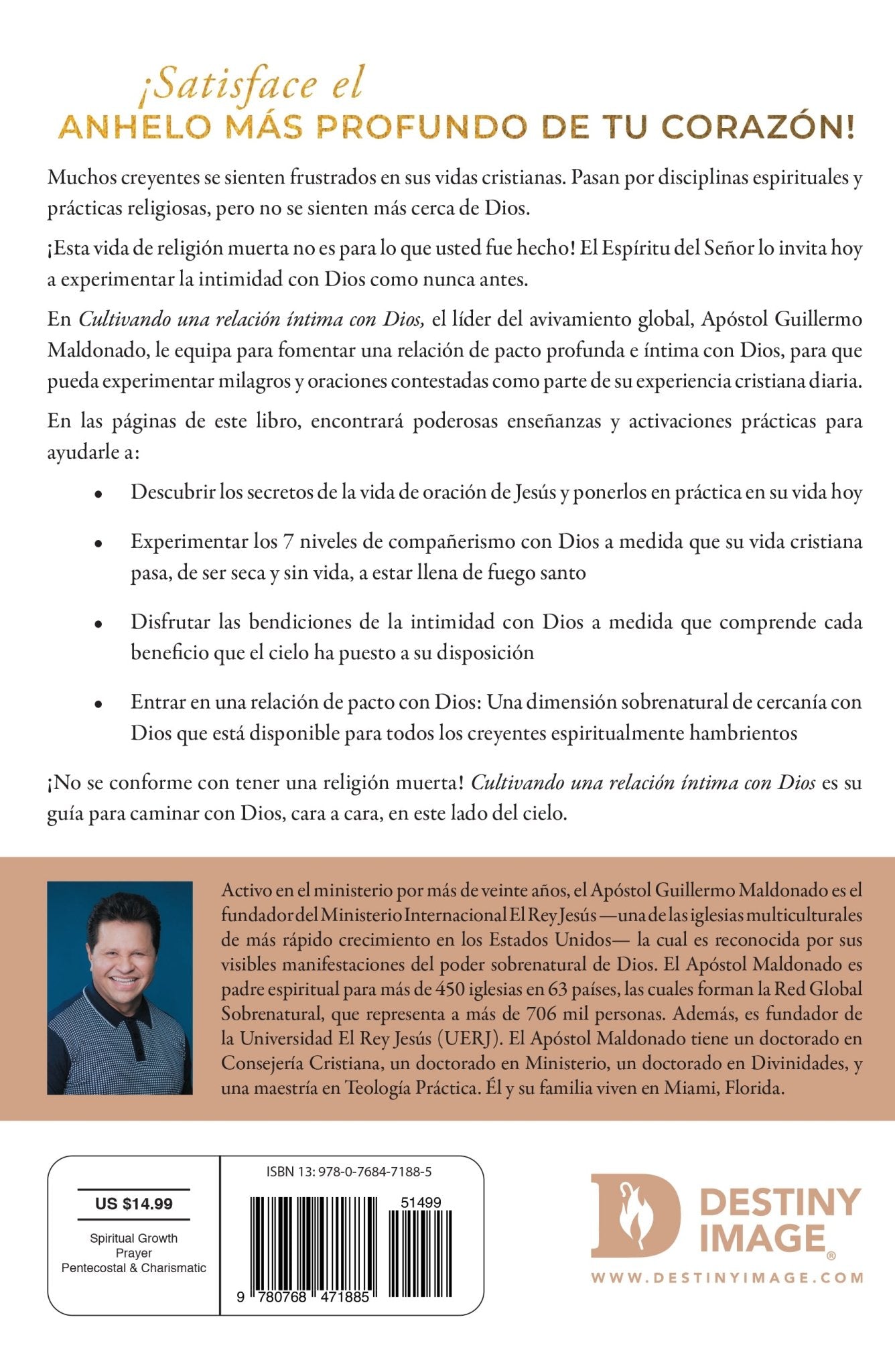 Cultivando una relación íntima con Dios (Spanish Edition): Experimente y disfrute sus beneficios sobrenaturales Paperback – November 8, 2022 - Faith & Flame - Books and Gifts - Destiny Image - 9780768471885