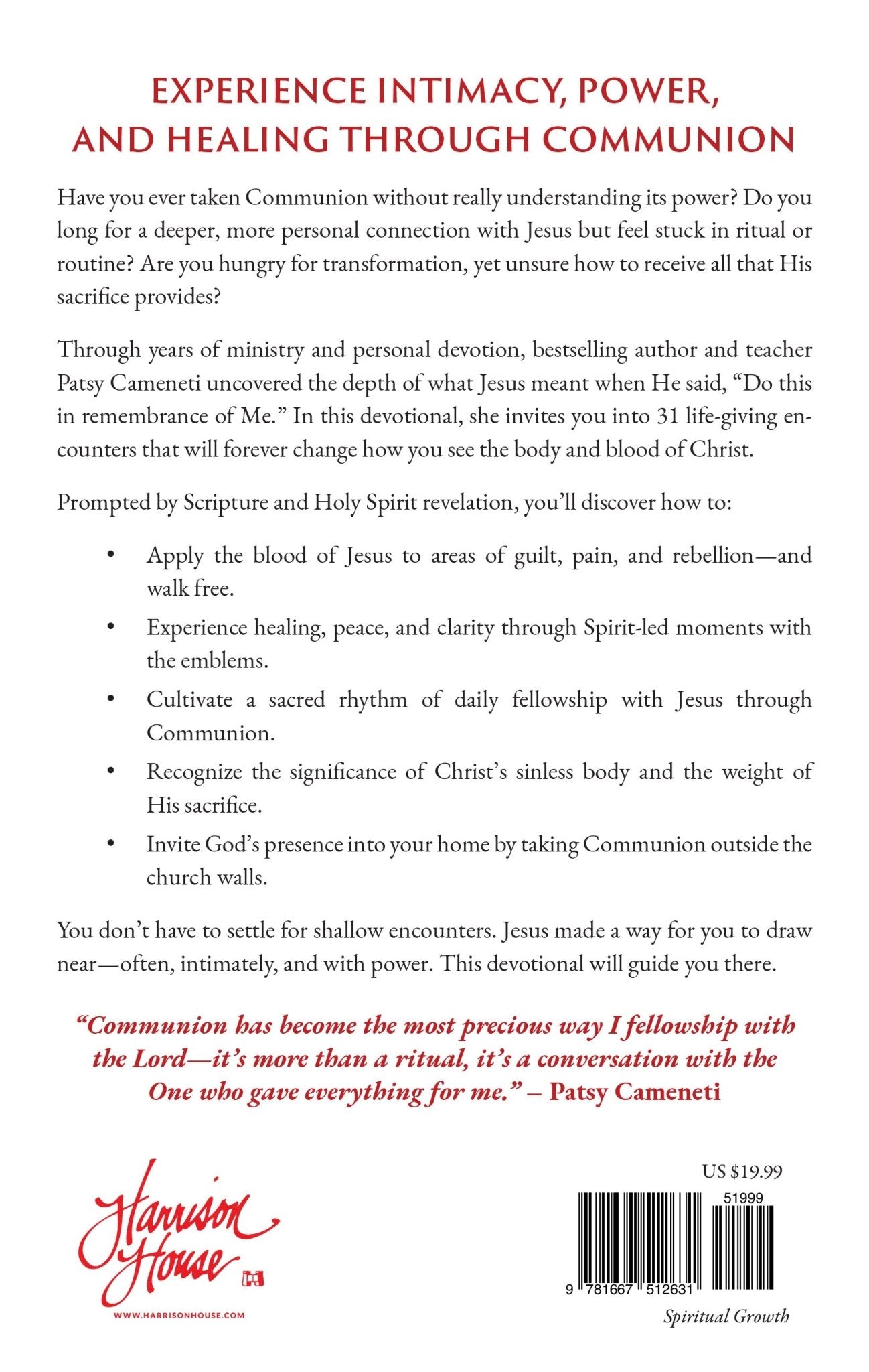 Daily at His Table: A 31 - Day Devotional for Sacred Communion Hardcover – January 6, 2026 - Faith & Flame - Books and Gifts - Harrison House - 9781667512631