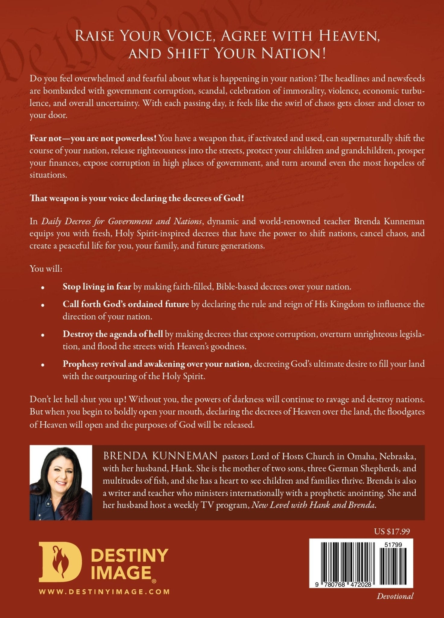 Daily Decrees for Government and Nations: Raise Your Voice, Agree with Heaven, and Shift Your Nation Paperback – September 11, 2023 - Faith & Flame - Books and Gifts - Destiny Image - 9780768472028