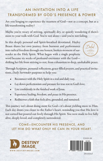 Daily Surrender: 60 Invitations to Encounter the Person, Presence and Power of the Holy Spirit Paperback – September 2, 2025 - Faith & Flame - Books and Gifts - Destiny Image - 9798881503482