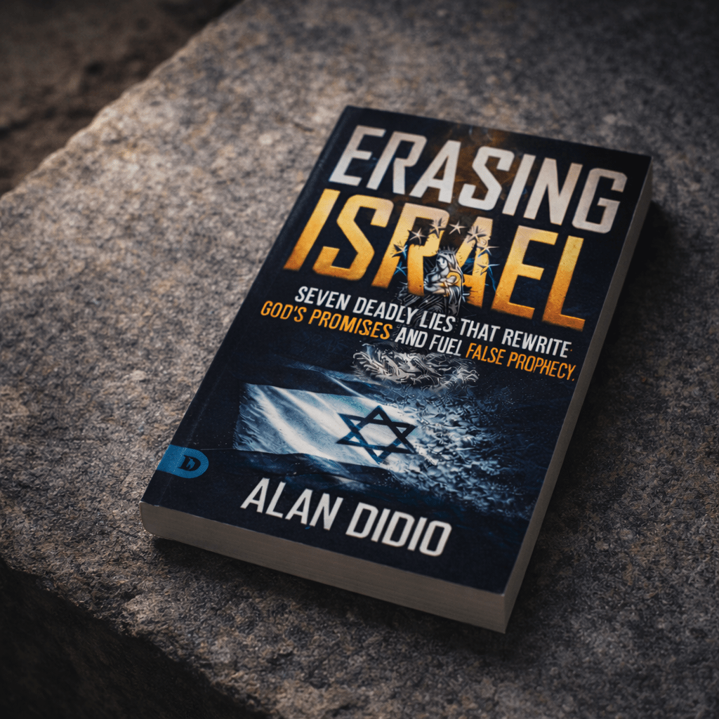 Erasing Israel: 7 Deadly Lies That Rewrite God's Promises and Fuel False Prophecy Paperback – July 2026 - Faith & Flame - Books and Gifts - Destiny Image - 9798881510084