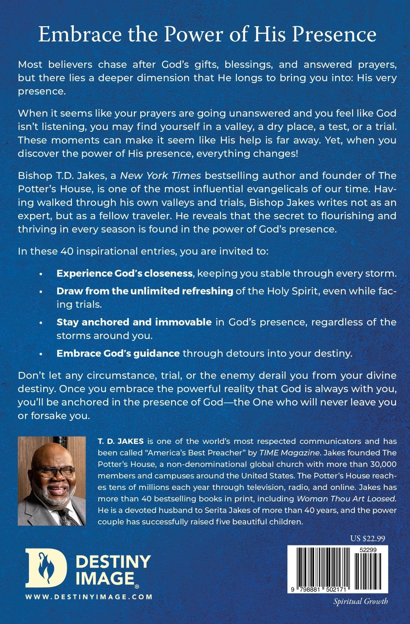 Experience the Power of His Presence: Embracing the Peace, Promise, and Power of God's Nearness Paperback – April 1, 2025 - Faith & Flame - Books and Gifts - Destiny Image - 9798881502171