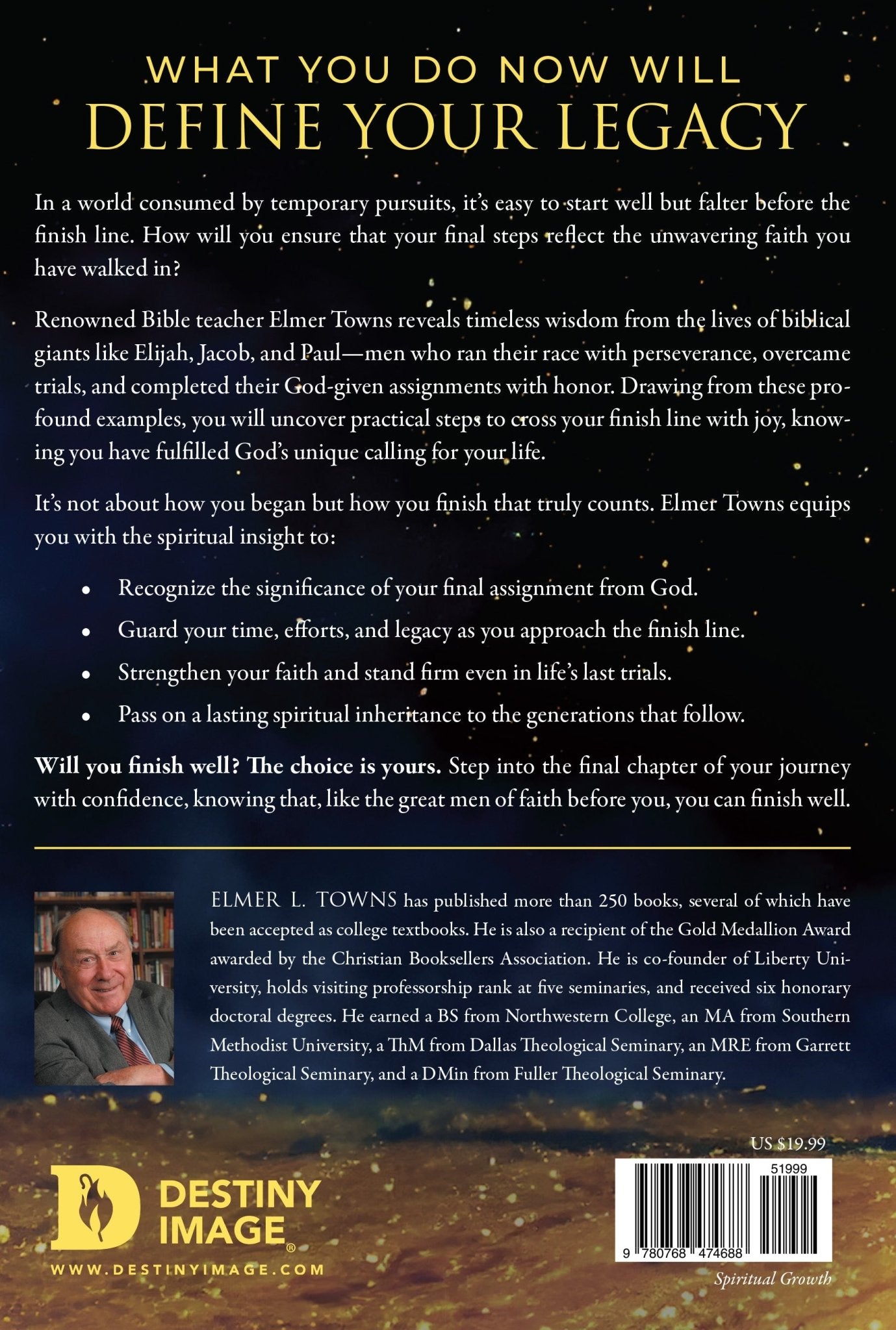 Finishing Well Paperback - November 5, 2024 - Faith & Flame - Books and Gifts - Destiny Image - 9780768474688