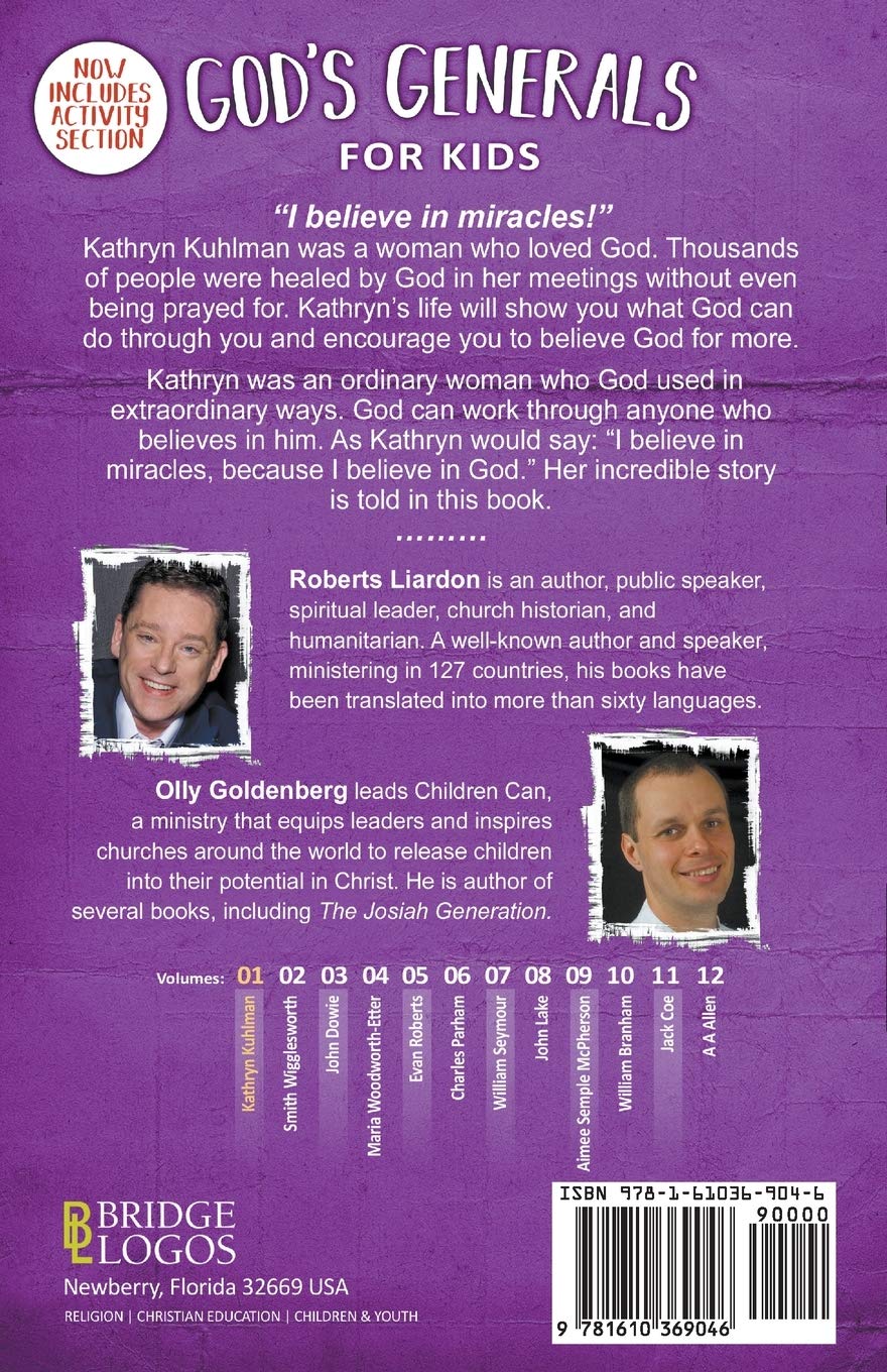 God's Generals For Kids - Volume 1: Kathryn Kuhlman - September 2018 - Faith & Flame - Books and Gifts - Bridge Logos - 9781610369046