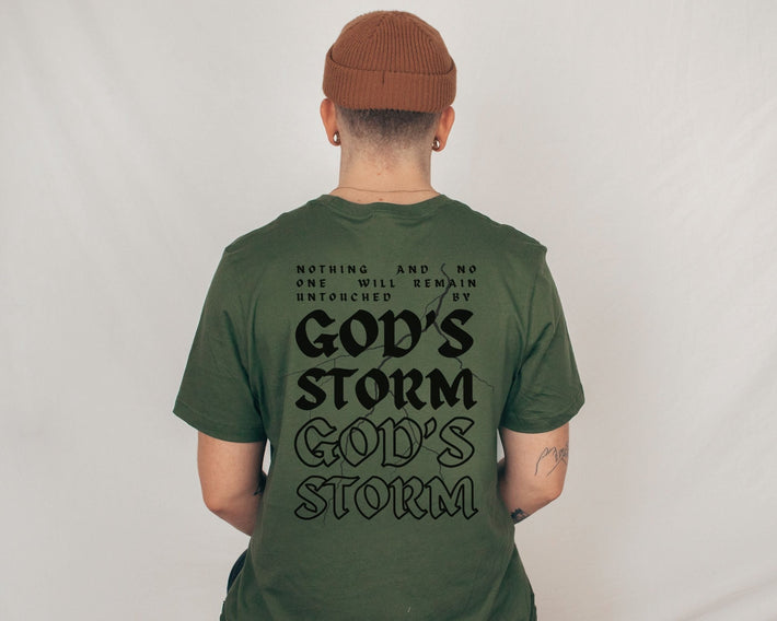 God's Storm T-shirt - Faith & Flame - Books and Gifts - Printify -