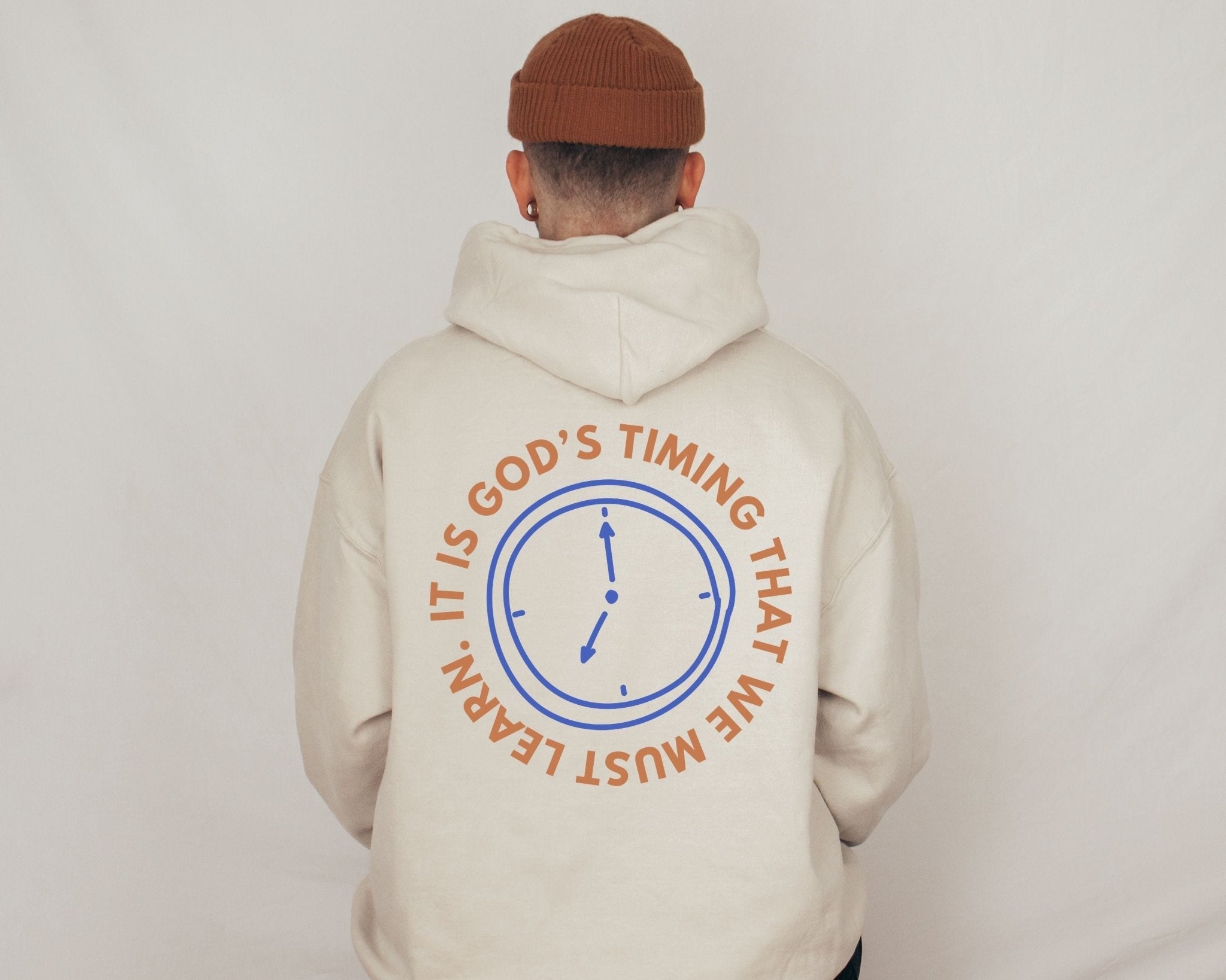 God's Timing Hoodie - Faith & Flame - Books and Gifts - Printify -