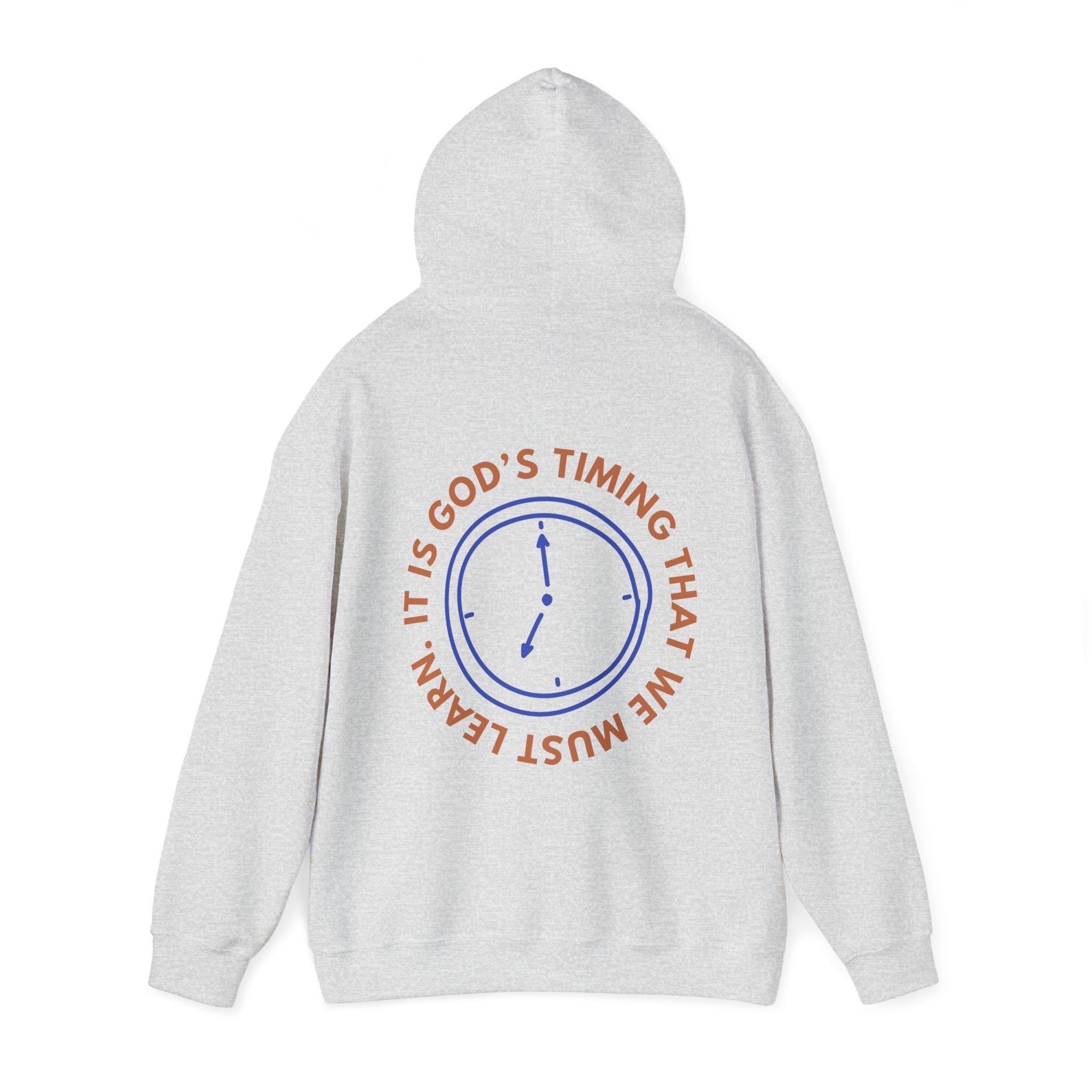 God's Timing Hoodie - Faith & Flame - Books and Gifts - Printify -