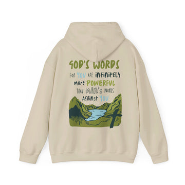 God's Words Hoodie - Faith & Flame - Books and Gifts - Printify - 