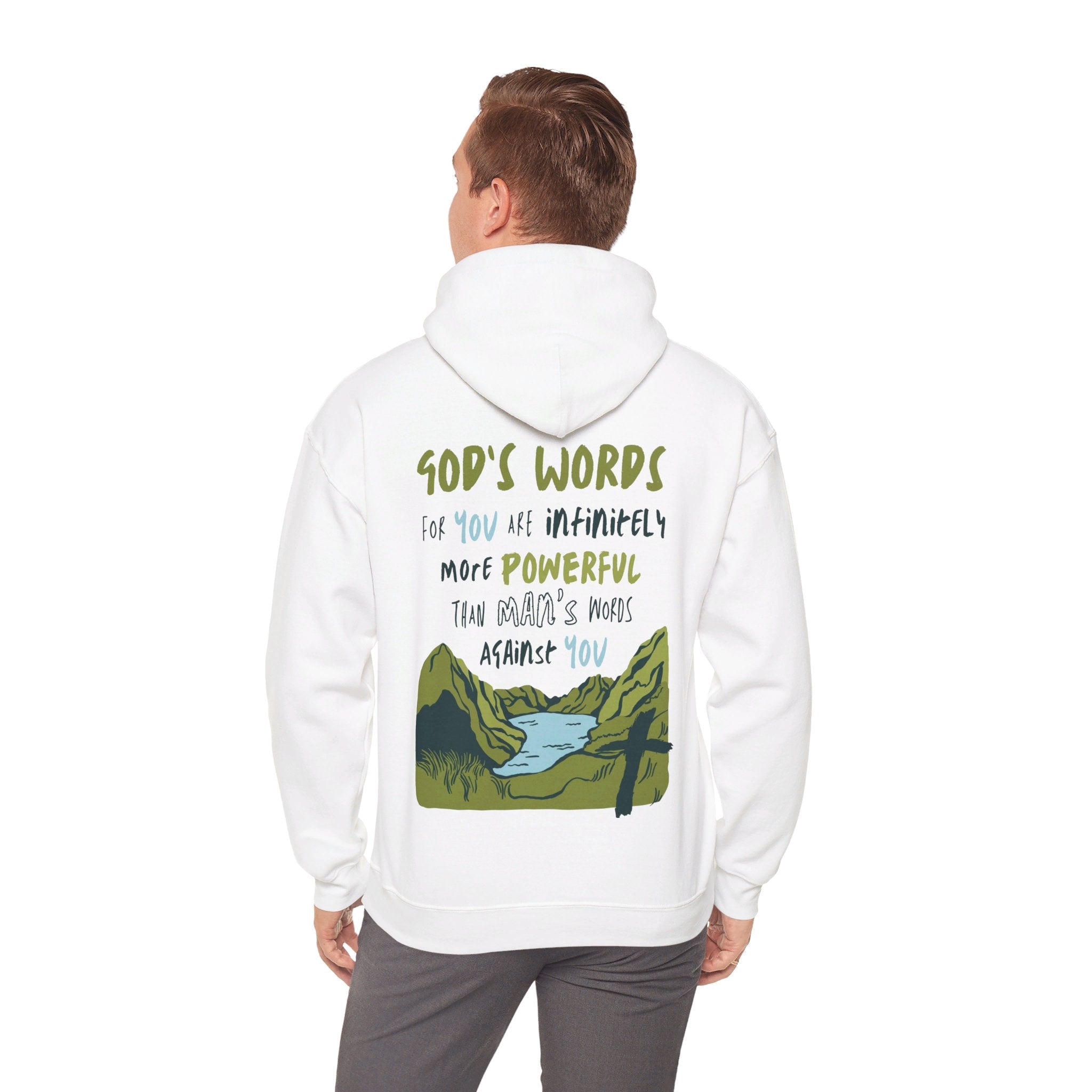God's Words Hoodie - Faith & Flame - Books and Gifts - Printify - 
