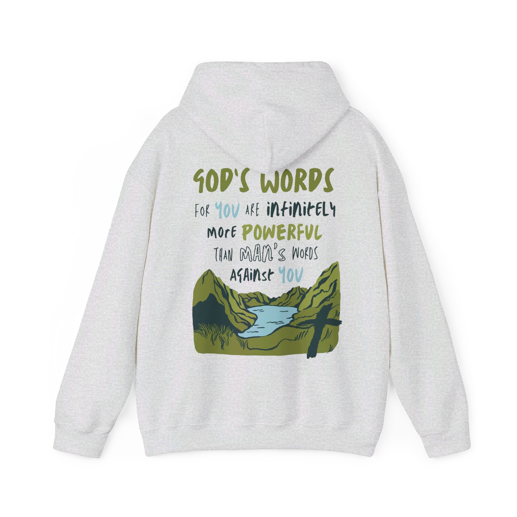 God's Words Hoodie - Faith & Flame - Books and Gifts - Printify - 