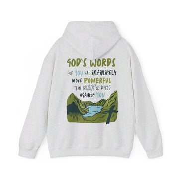 God's Words Hoodie - Faith & Flame - Books and Gifts - Printify - 