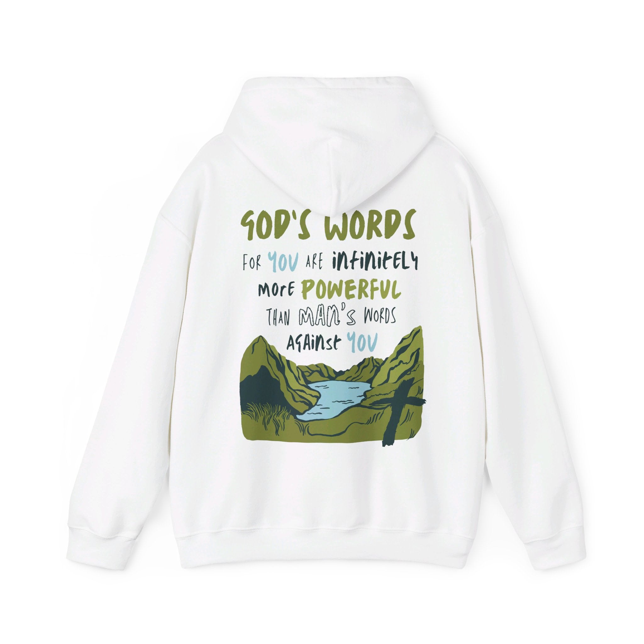 God's Words Hoodie - Faith & Flame - Books and Gifts - Printify - 