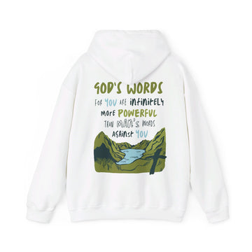 God's Words Hoodie - Faith & Flame - Books and Gifts - Printify - 