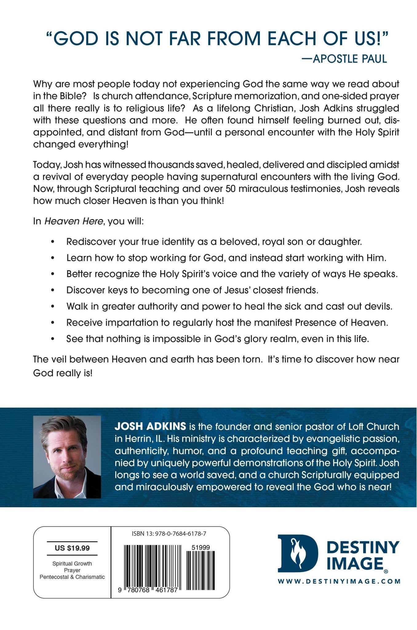 Heaven Here: It's Closer Than You Think Paperback – May 17, 2022 - Faith & Flame - Books and Gifts - Destiny Image - 9780768461787