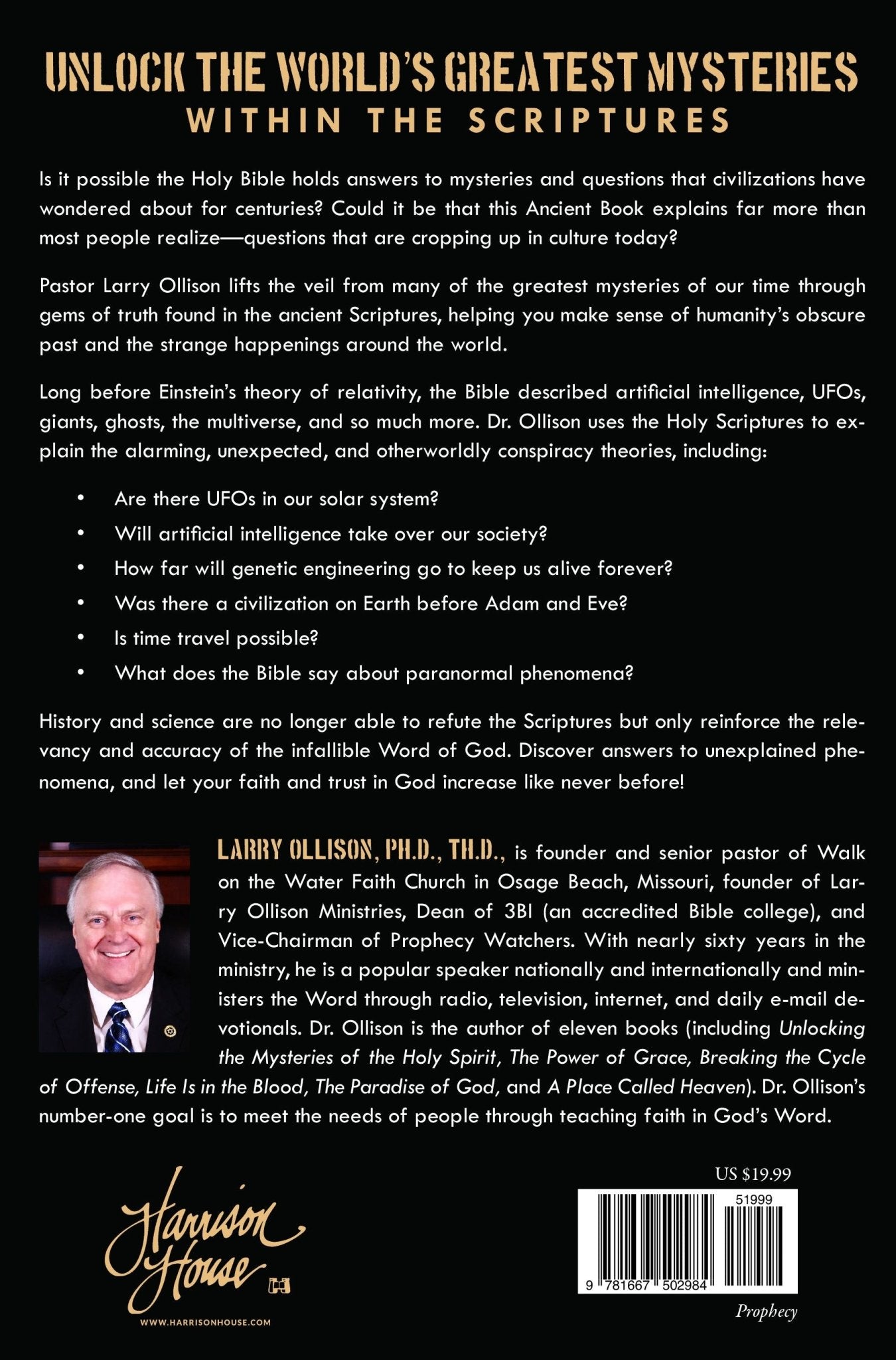 Hidden Mysteries and the Bible: Secrets Revealed: Aliens/UFOs, Giants, Time Travel, Multiverse, AI & Other Unexplained Phenomena Paperback – October 1, 2024 - Faith & Flame - Books and Gifts - Harrison House - 9781667502984