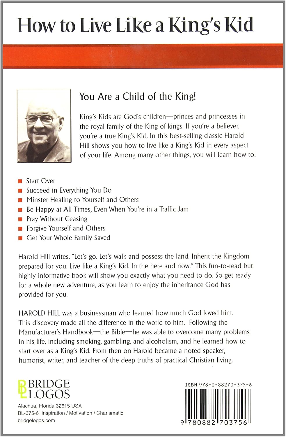 How To Live Like A King's Kid - September 1974 - Faith & Flame - Books and Gifts - Bridge Logos - 9780882703756