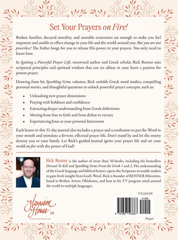 Igniting a Powerful Prayer Life: A Sparkling Gems From the Greek Guided Devotional Journal Paperback – October 3, 2023 - Faith & Flame - Books and Gifts - Harrison House Publishers - 9781667503387