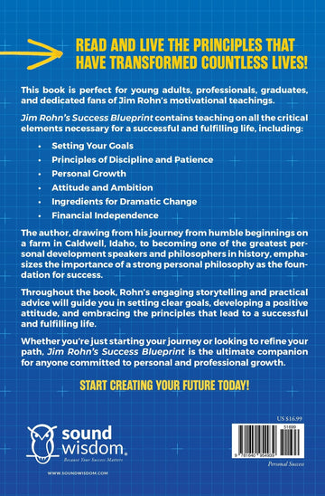 Jim Rohn's Success Blueprint: How Today's Actions Achieve Tomorrow's Goals (Official Nightingale Conant Publication) Paperback – April 8, 2025 - Faith & Flame - Books and Gifts - Sound Wisdom - 9781640954939