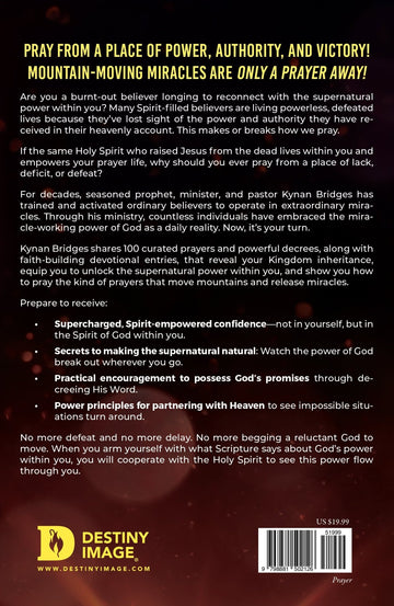 Miracle Prayers: 100 Prayers and Decrees That Release Miracle - Working Power Paperback – July 1, 2025 - Faith & Flame - Books and Gifts - Destiny Image - 9798881502126