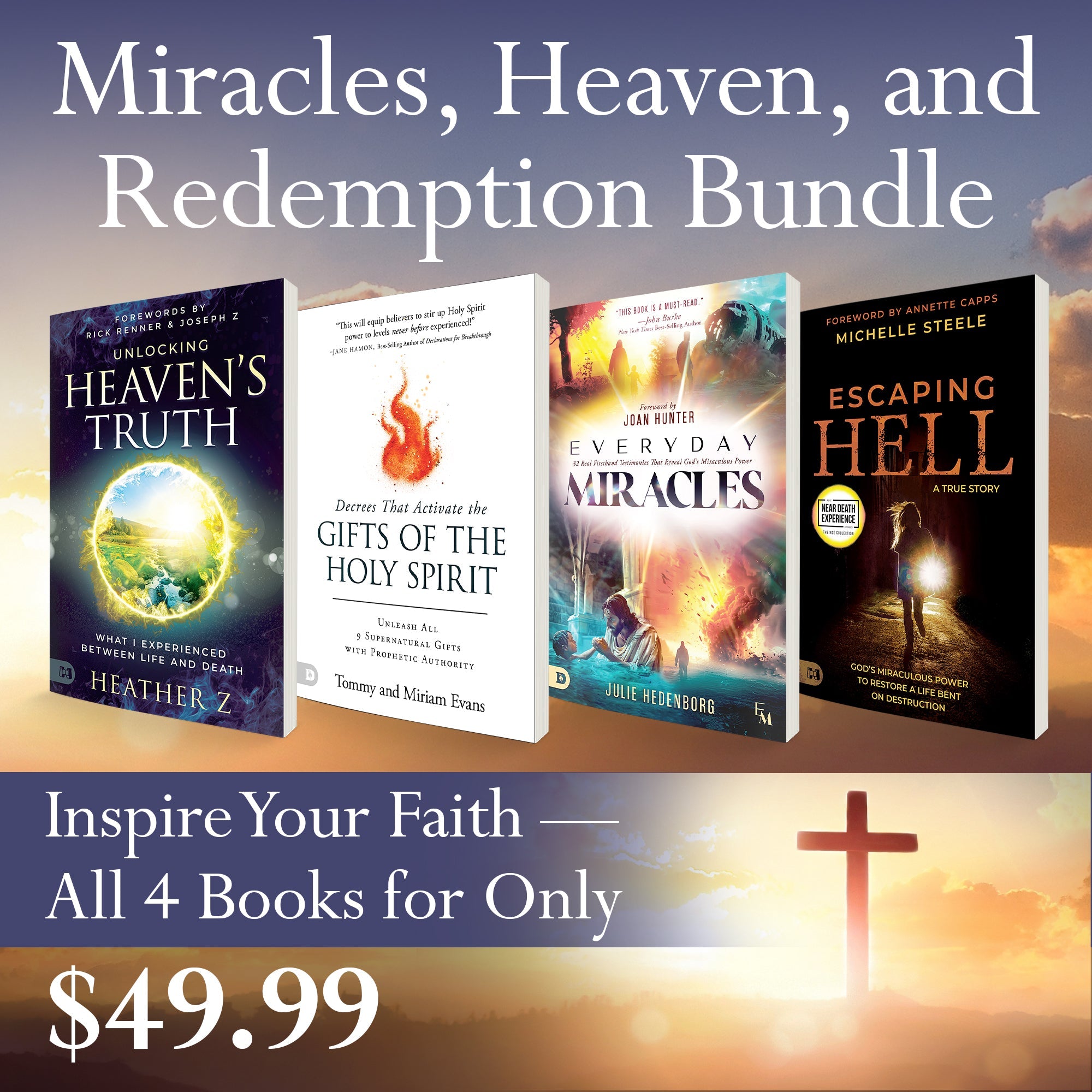 Miracles, Heaven, and Redemption Bundle - Faith & Flame - Books and Gifts - Destiny Image - MHRB25