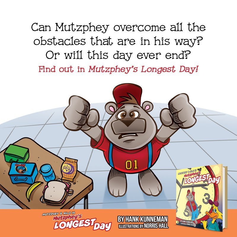 Mutzphey and Milo in Mutzphey's Longest Day (Hardcover) November 7, 2023 - Faith & Flame - Books and Gifts - Destiny Image - 9780768477092