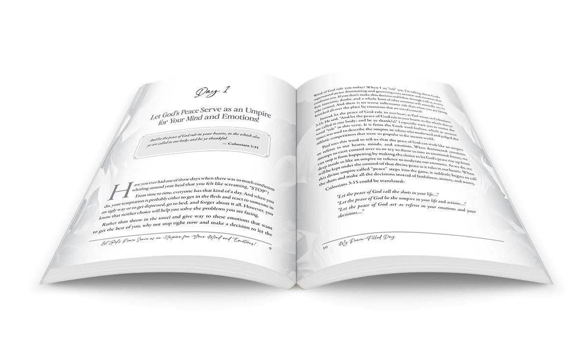 My Peace-Filled Day: A Sparkling Gems From the Greek Guided Devotional Journal Paperback – May 2, 2023 - Faith & Flame - Books and Gifts - Harrison House Publishers - 9781667502472