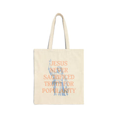Never Sacrifice Truth Canvas Tote| Secrets to Stewarding God's Voice in a New Era - Faith & Flame - Books and Gifts - Printify - 