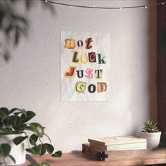 Not luck, Just God Matte Vertical Posters - Faith & Flame - Books and Gifts - Printify - 