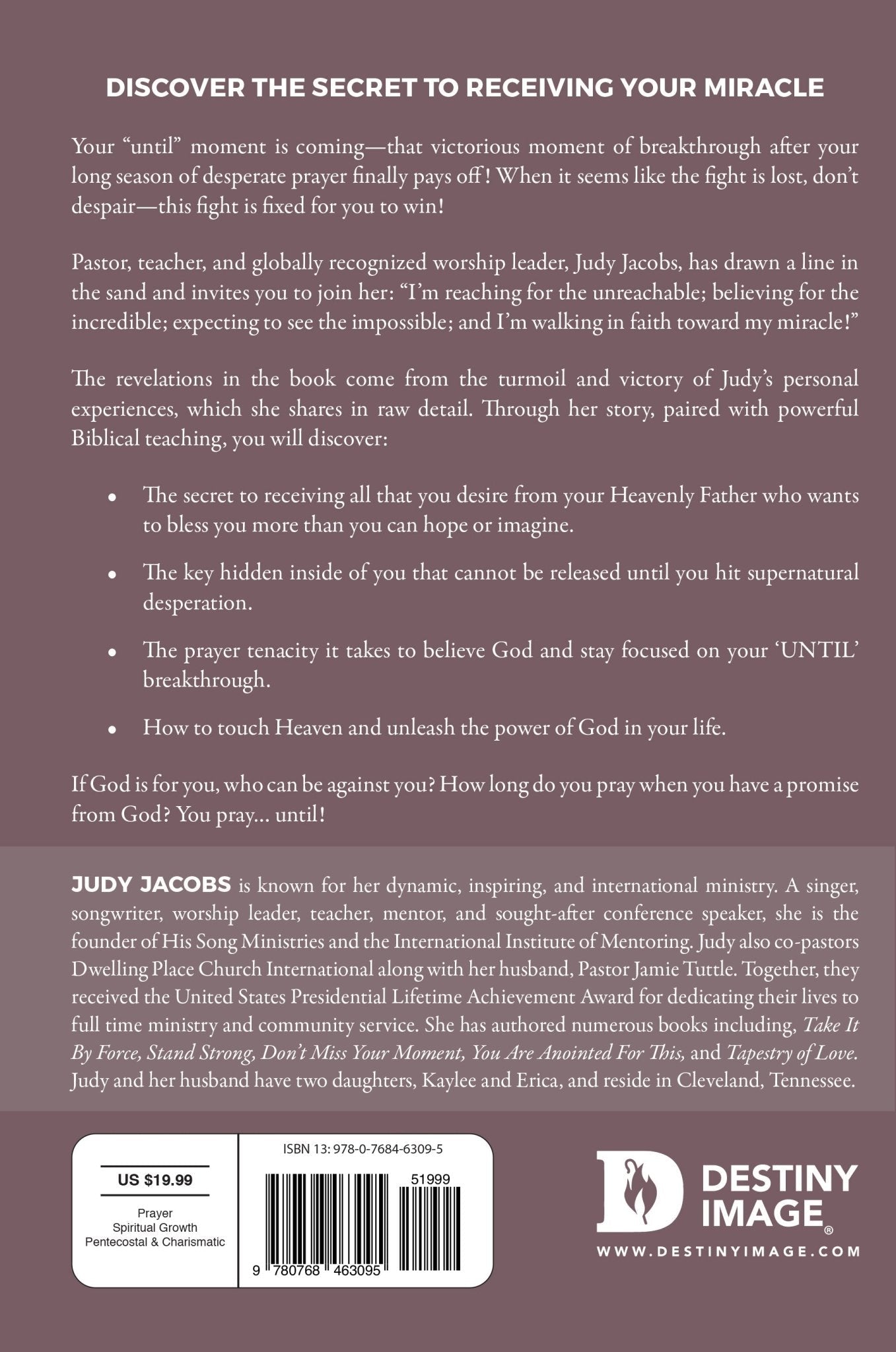 Pray Until: The Secret to Receiving Your Miracle Paperback – November 15, 2022 - Faith & Flame - Books and Gifts - Destiny Image - 9780768463095