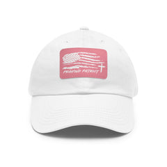 Praying Patriot Dad Hat with Leather Patch - Faith & Flame - Books and Gifts - Printify - 