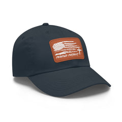 Praying Patriot Dad Hat with Leather Patch - Faith & Flame - Books and Gifts - Printify - 