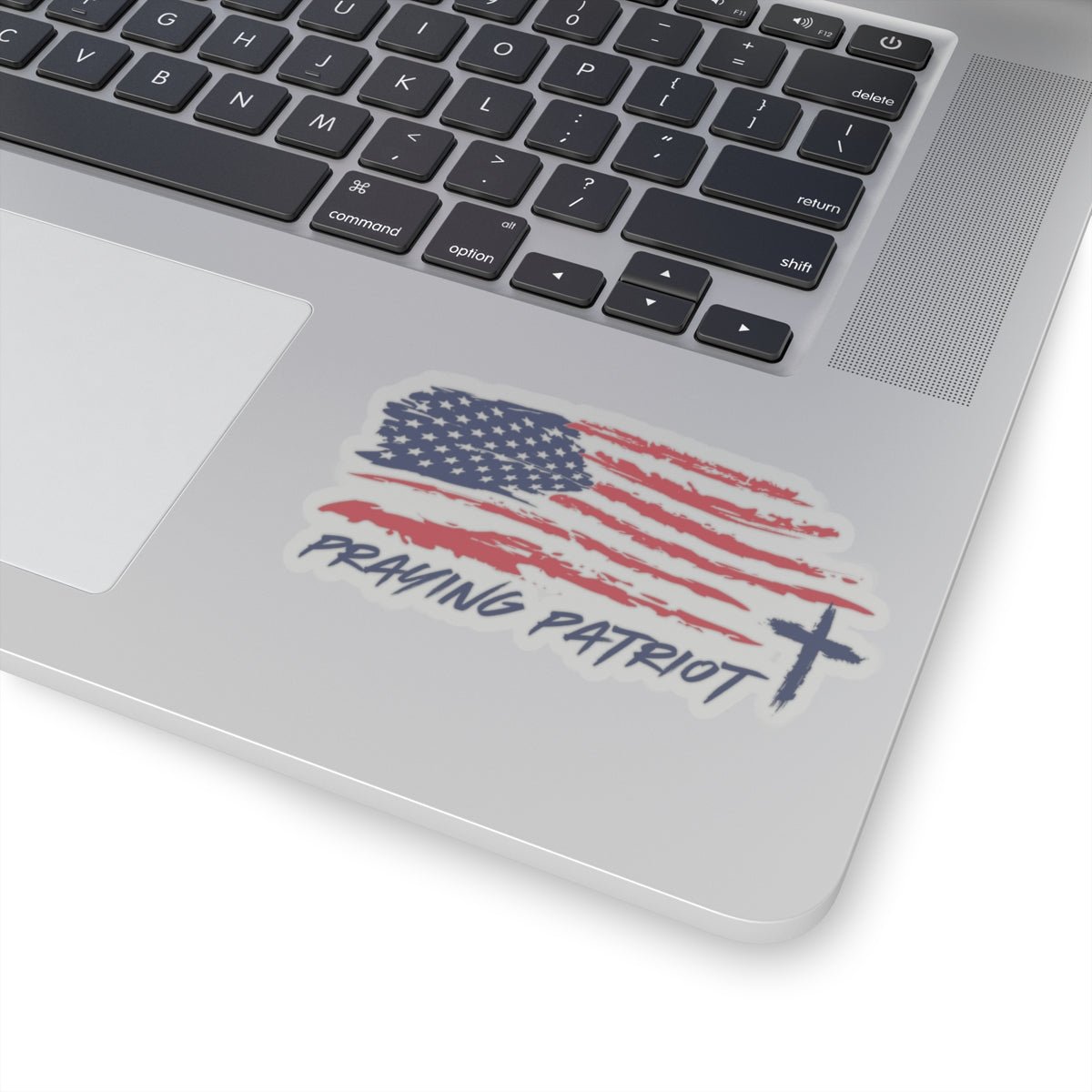 Praying Patriot Kiss - Cut Stickers - Faith & Flame - Books and Gifts - Printify - 
