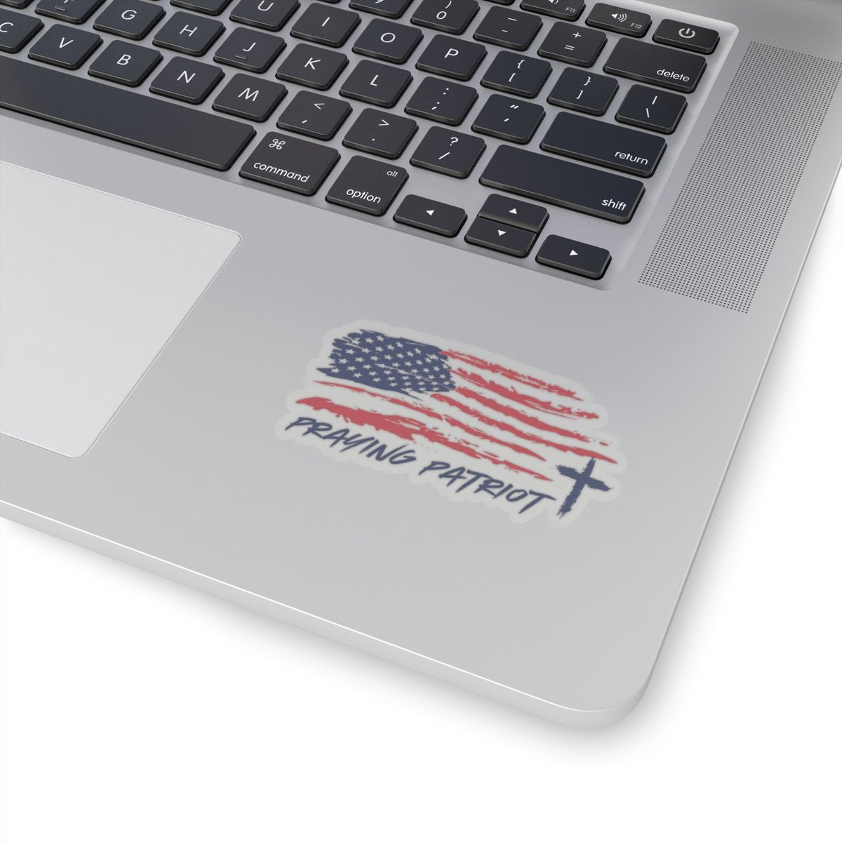 Praying Patriot Kiss - Cut Stickers - Faith & Flame - Books and Gifts - Printify - 