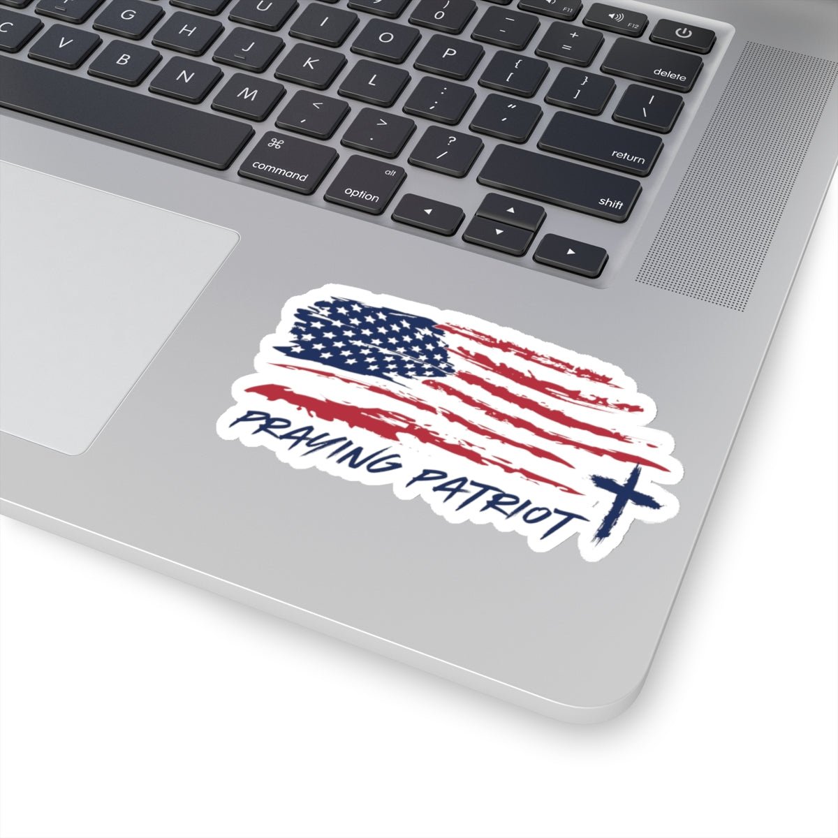 Praying Patriot Kiss - Cut Stickers - Faith & Flame - Books and Gifts - Printify - 