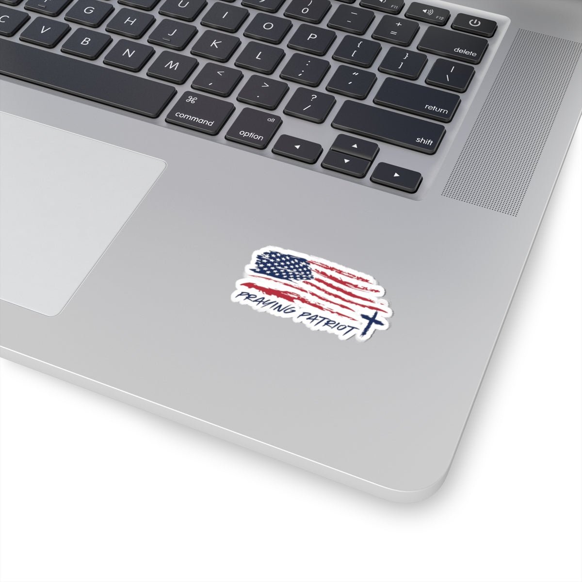 Praying Patriot Kiss - Cut Stickers - Faith & Flame - Books and Gifts - Printify - 
