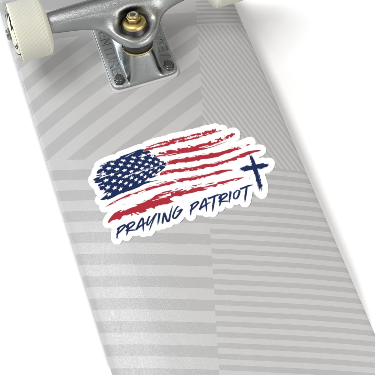 Praying Patriot Kiss - Cut Stickers - Faith & Flame - Books and Gifts - Printify - 