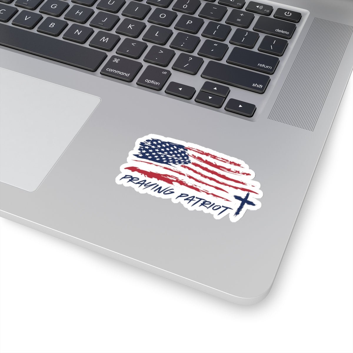 Praying Patriot Kiss - Cut Stickers - Faith & Flame - Books and Gifts - Printify - 
