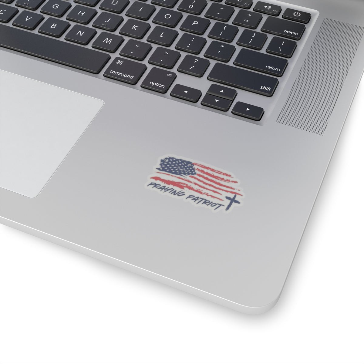 Praying Patriot Kiss - Cut Stickers - Faith & Flame - Books and Gifts - Printify - 
