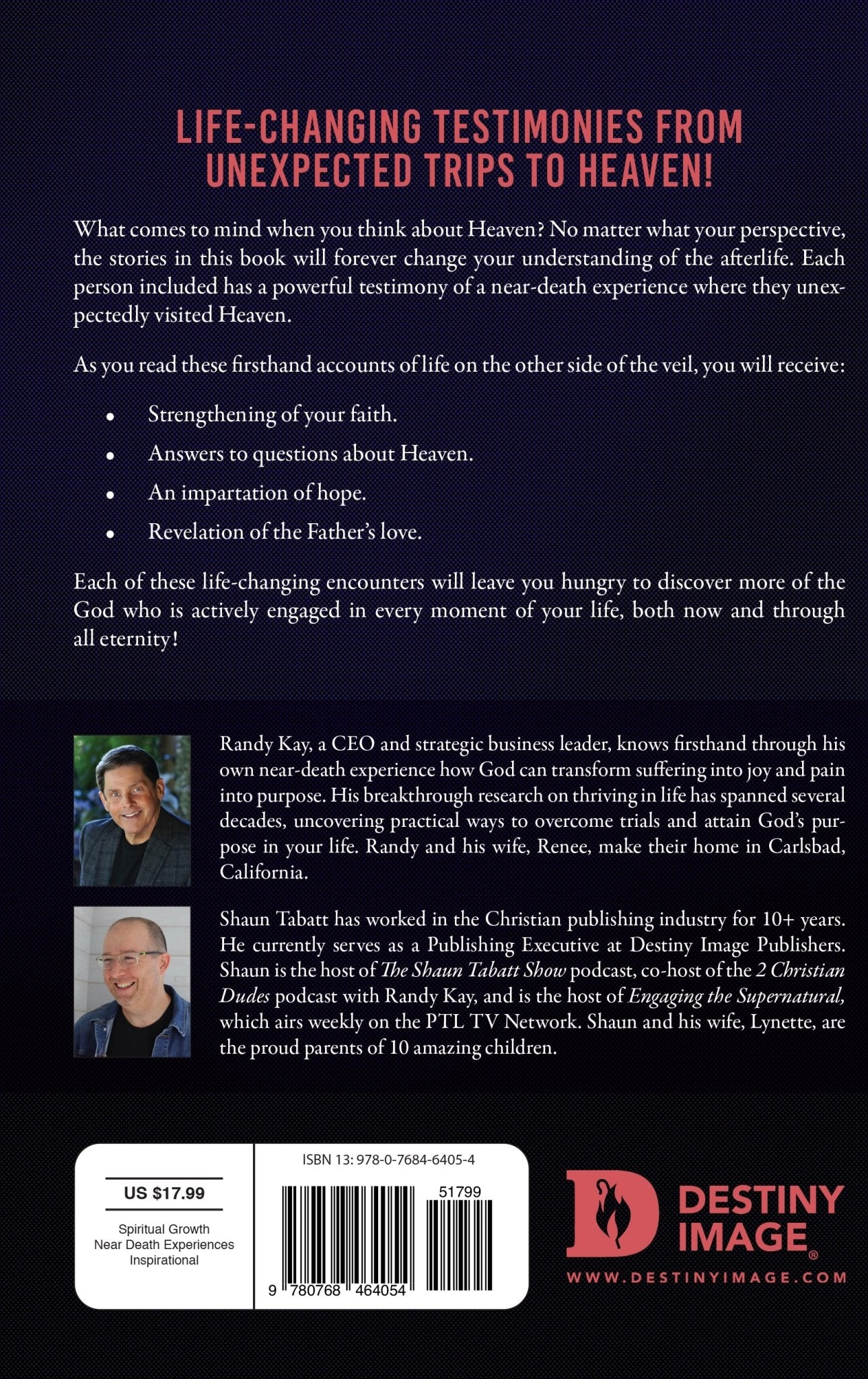 Real Near Death Experience Stories: True Accounts of Those Who Died and Encountered Immortality Paperback – April 5, 2022 - Faith & Flame - Books and Gifts - Destiny Image - 9780768464054