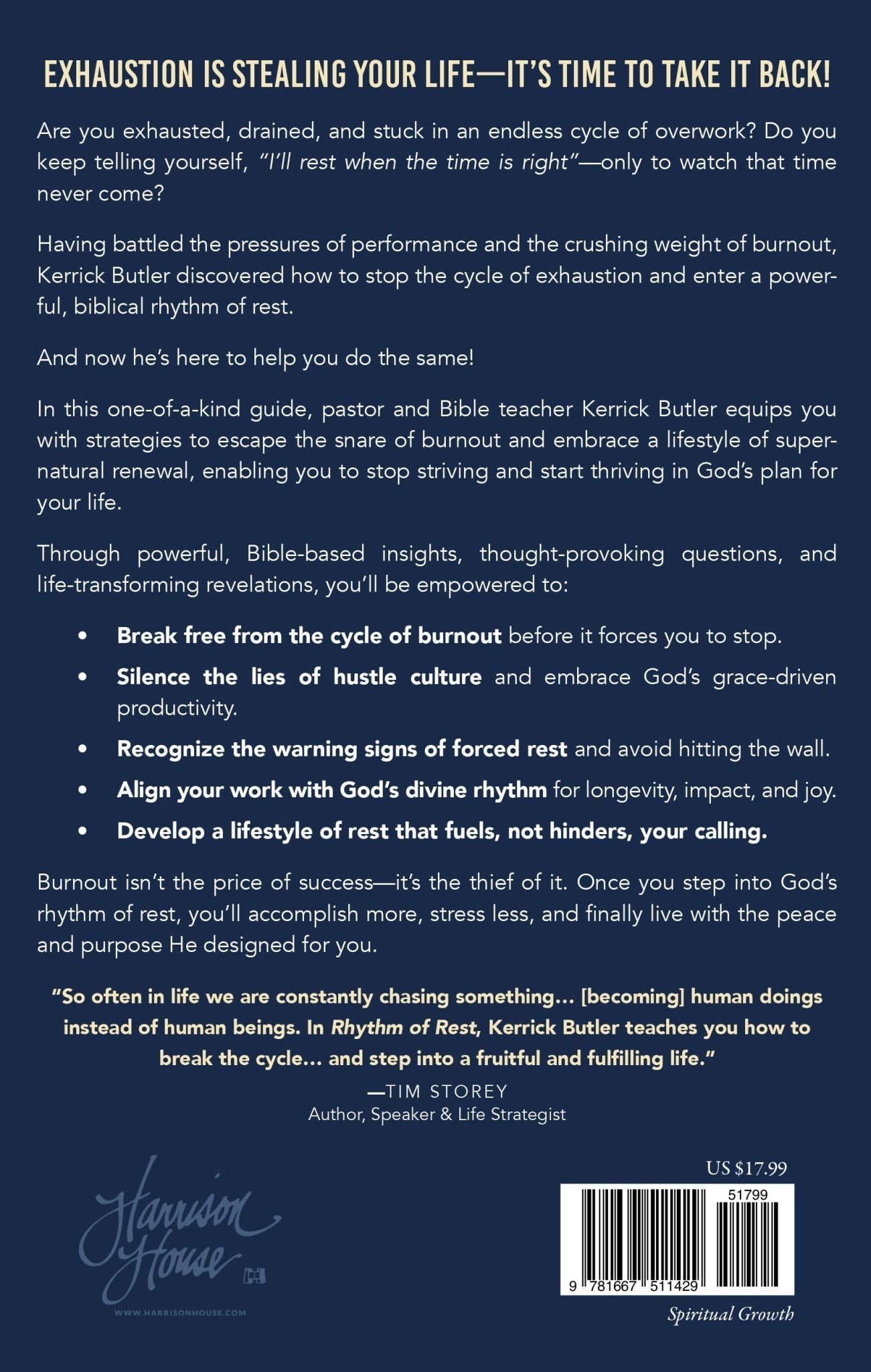 Rhythm of Rest: God's Blueprint for a Fulfilling Life Paperback – October 7, 2025 - Faith & Flame - Books and Gifts - Harrison House - 9781667511429